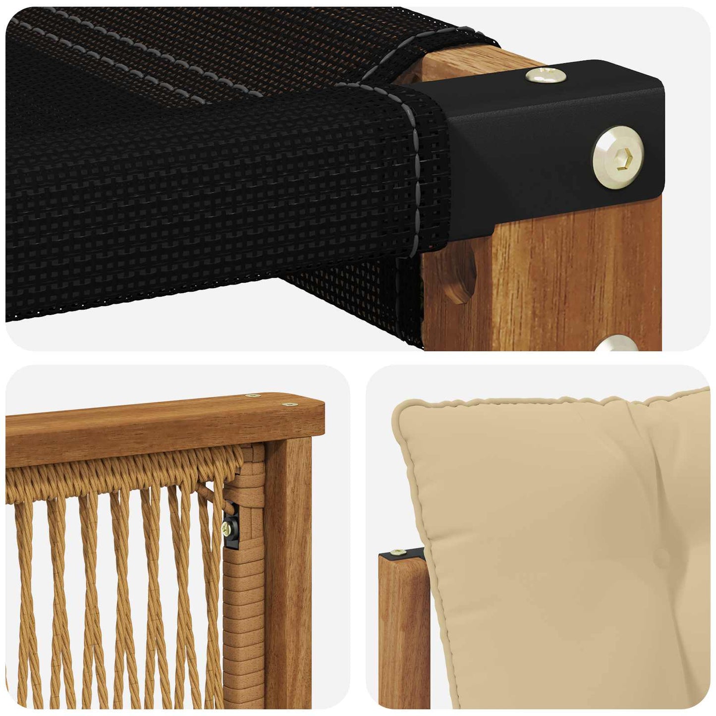 Outdoor-Sofagarnitur 8 stk. Natur und Beige
