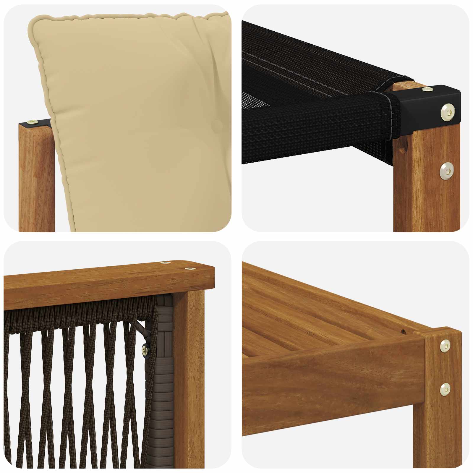 Outdoor-Sofagarnitur 8 stk. Natur und Beige