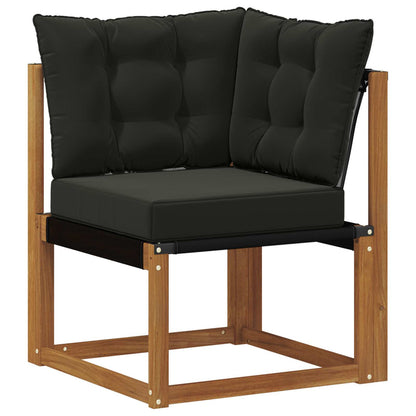 Outdoor-Sofagarnitur 8 stk. Natur und Schwarz