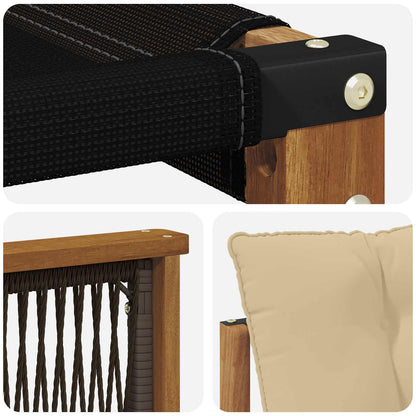 Outdoor-Sofagarnitur 7 stk. Natur und Beige