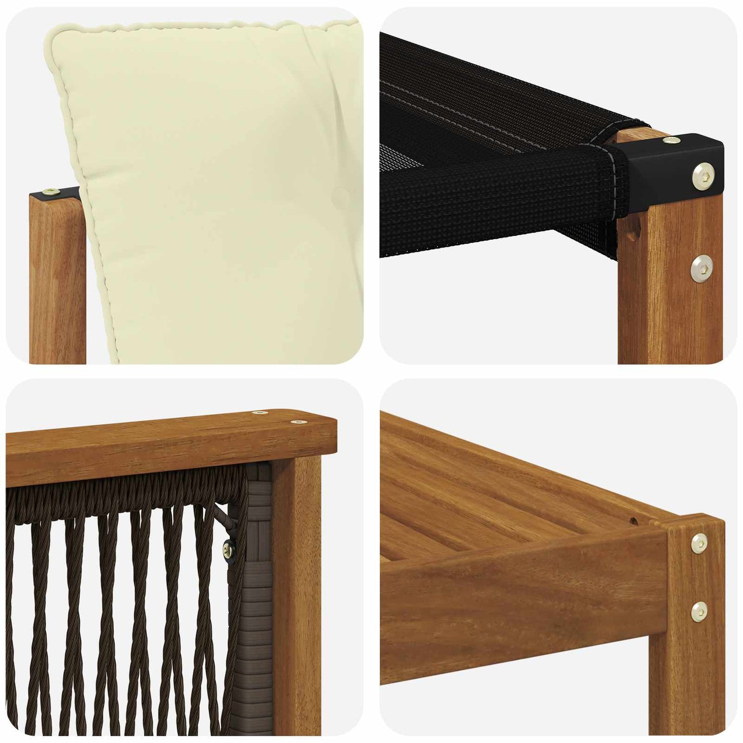 Outdoor-Sofagarnitur 10 stk. Natur und Creme