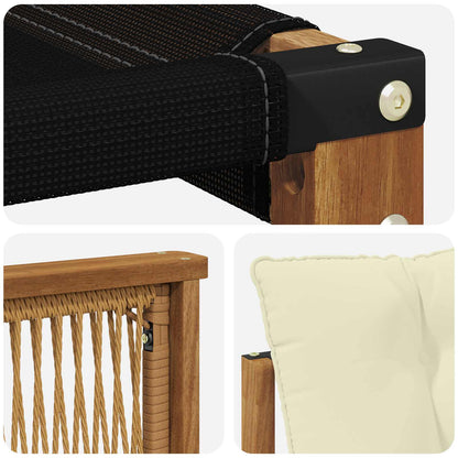 Outdoor-Sofagarnitur 4 stk. Natur und Creme