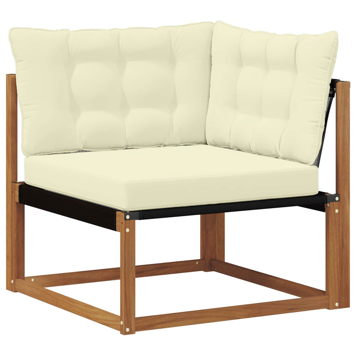 Outdoor-Sofagarnitur 5 stk. Natur und Creme