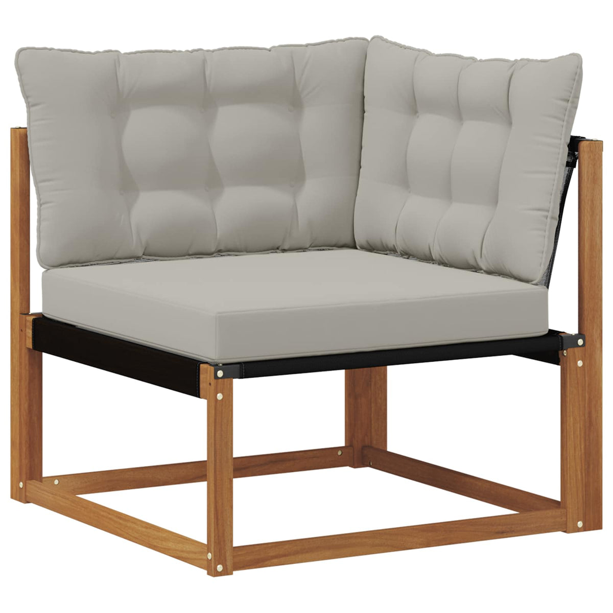 Outdoor-Sofagarnitur 5 stk. Natur und Hellgrau