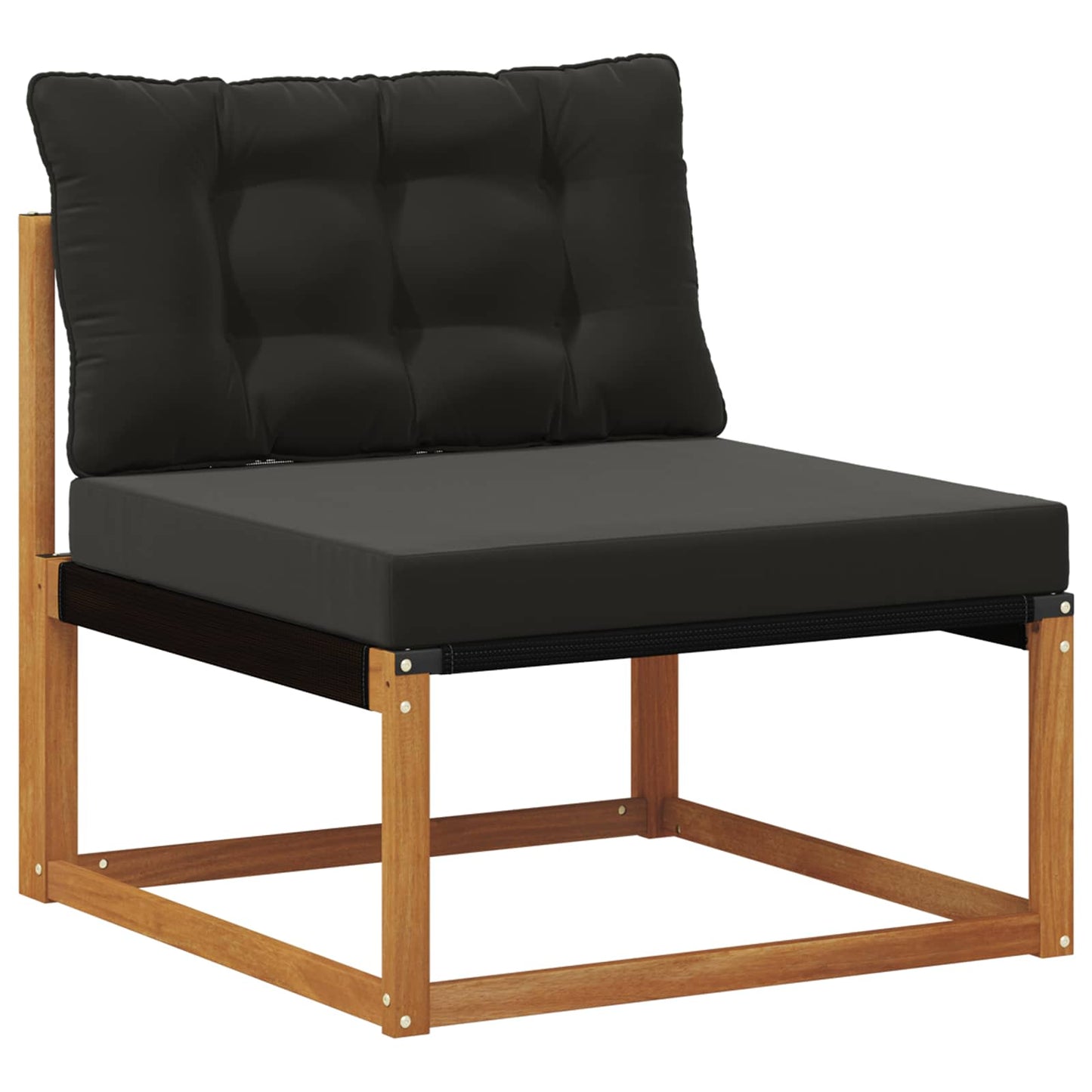 Outdoor-Sofagarnitur 8 stk. Natürlich und Schwarz