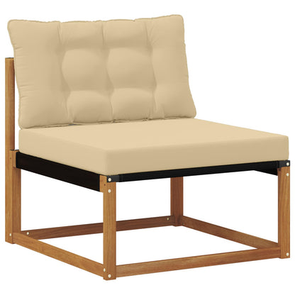 Outdoor-Sofagarnitur 7 stk. Natur und Beige