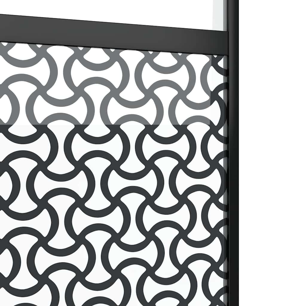 Glastür Schwarz 76 x 2 x 205 cm Aluminium