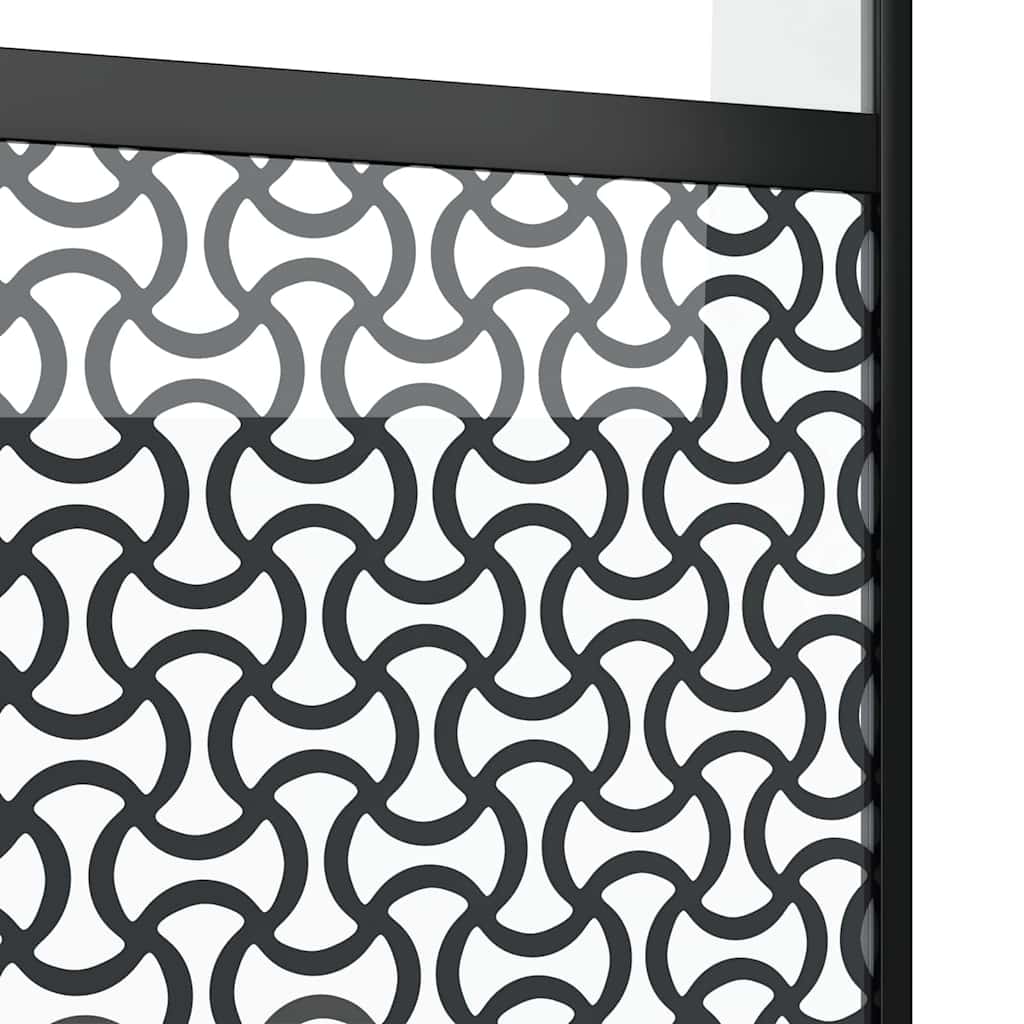 Glastür Schwarz 90 x 2 x 205 cm Aluminium