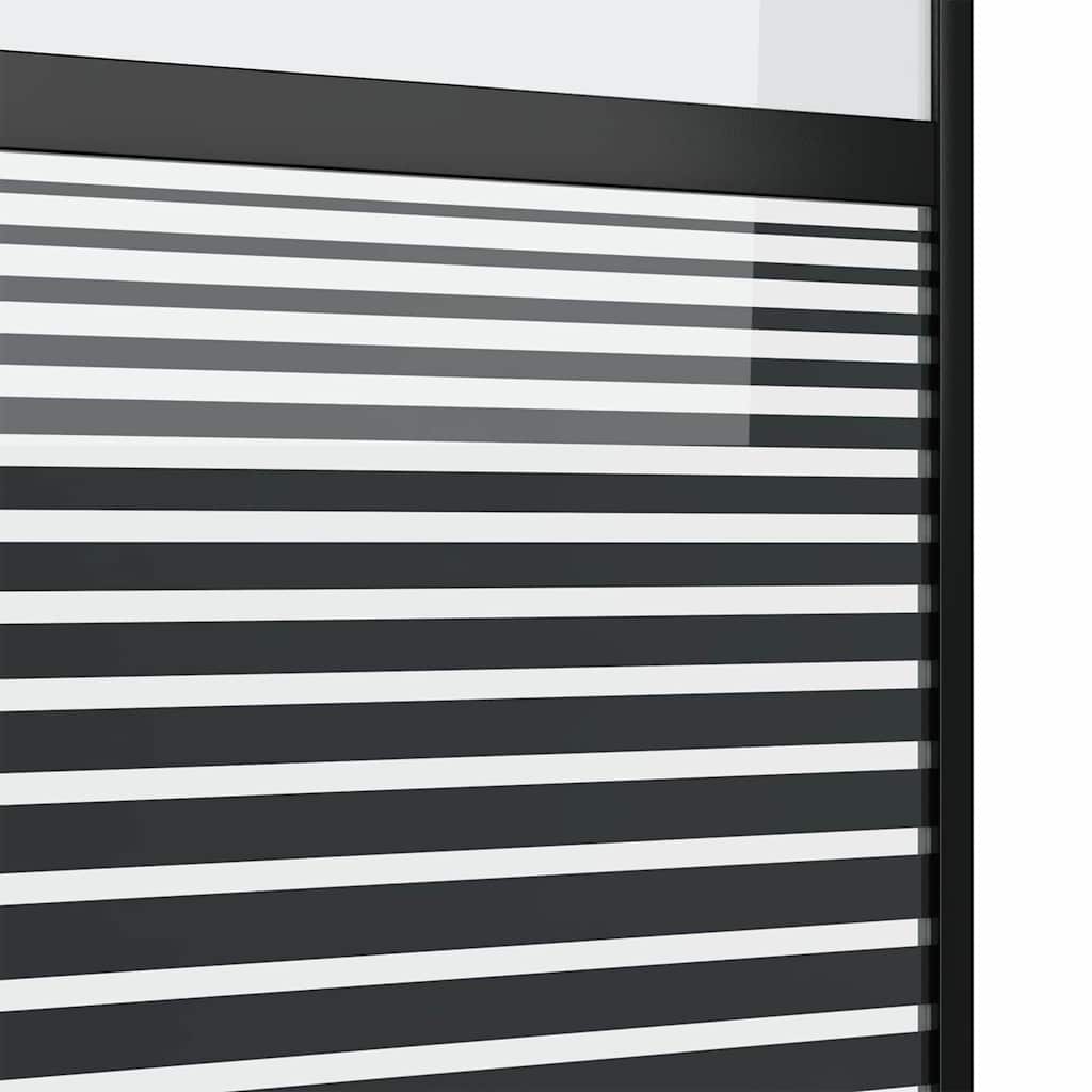 Glastür Gestreift Schwarz 90 x 2 x 205 cm Aluminium