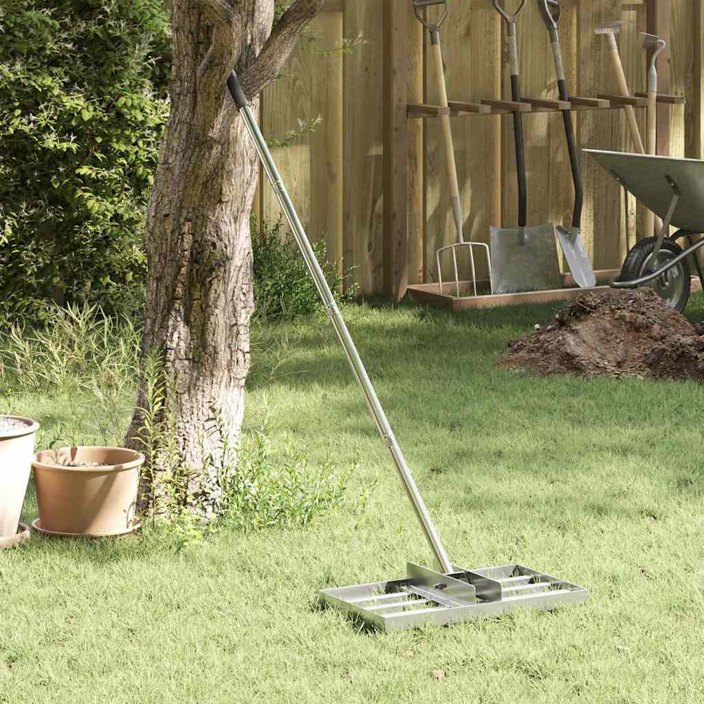Garten-Nivellierrechen Silber 45 x 25 x 200 cm Edelstahl