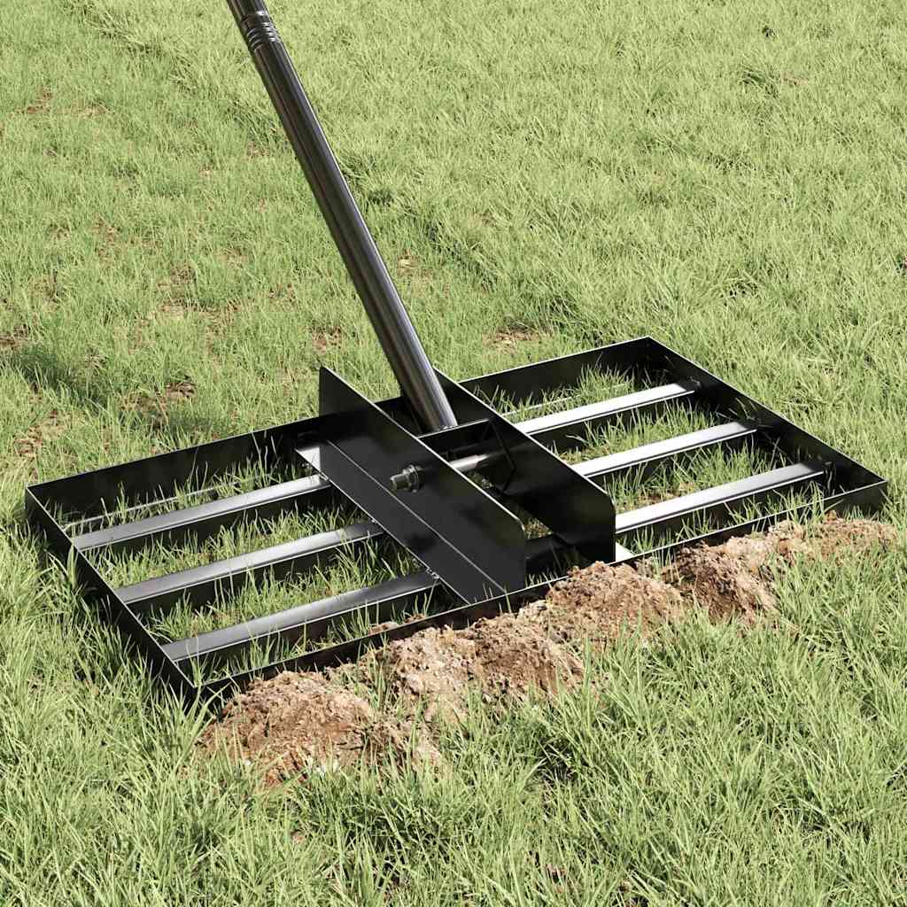 Garten-Nivellierrechen Schwarz Pulverbeschichteter Stahl