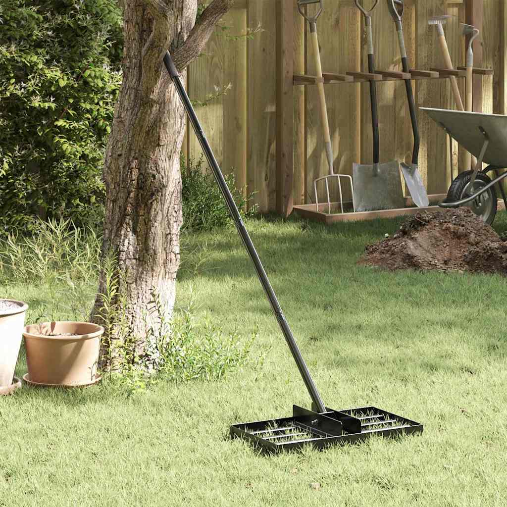 Garten-Nivellierrechen Schwarz Pulverbeschichteter Stahl