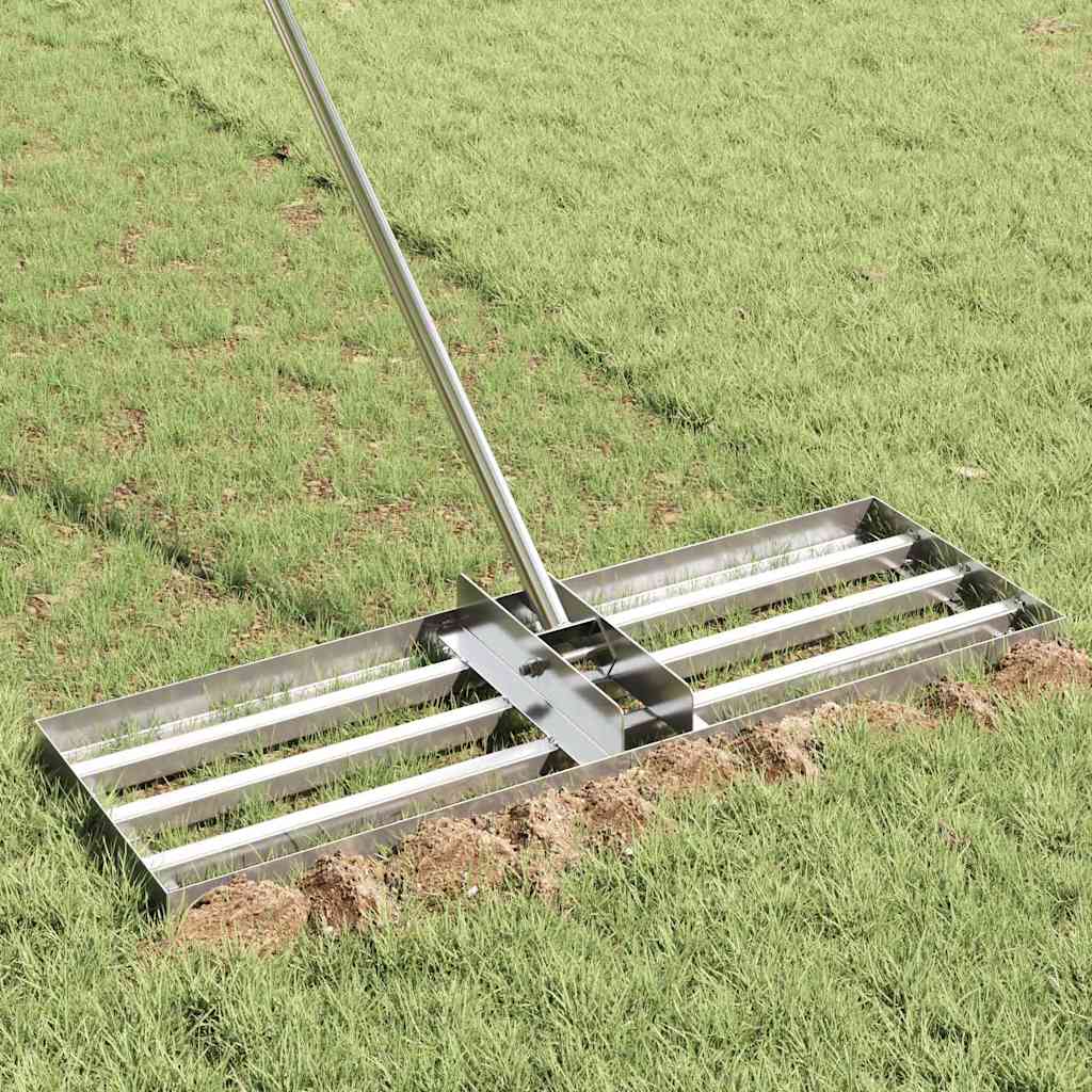 Garten Nivellierrechen Silber 75 x 25 x 200 cm Edelstahl