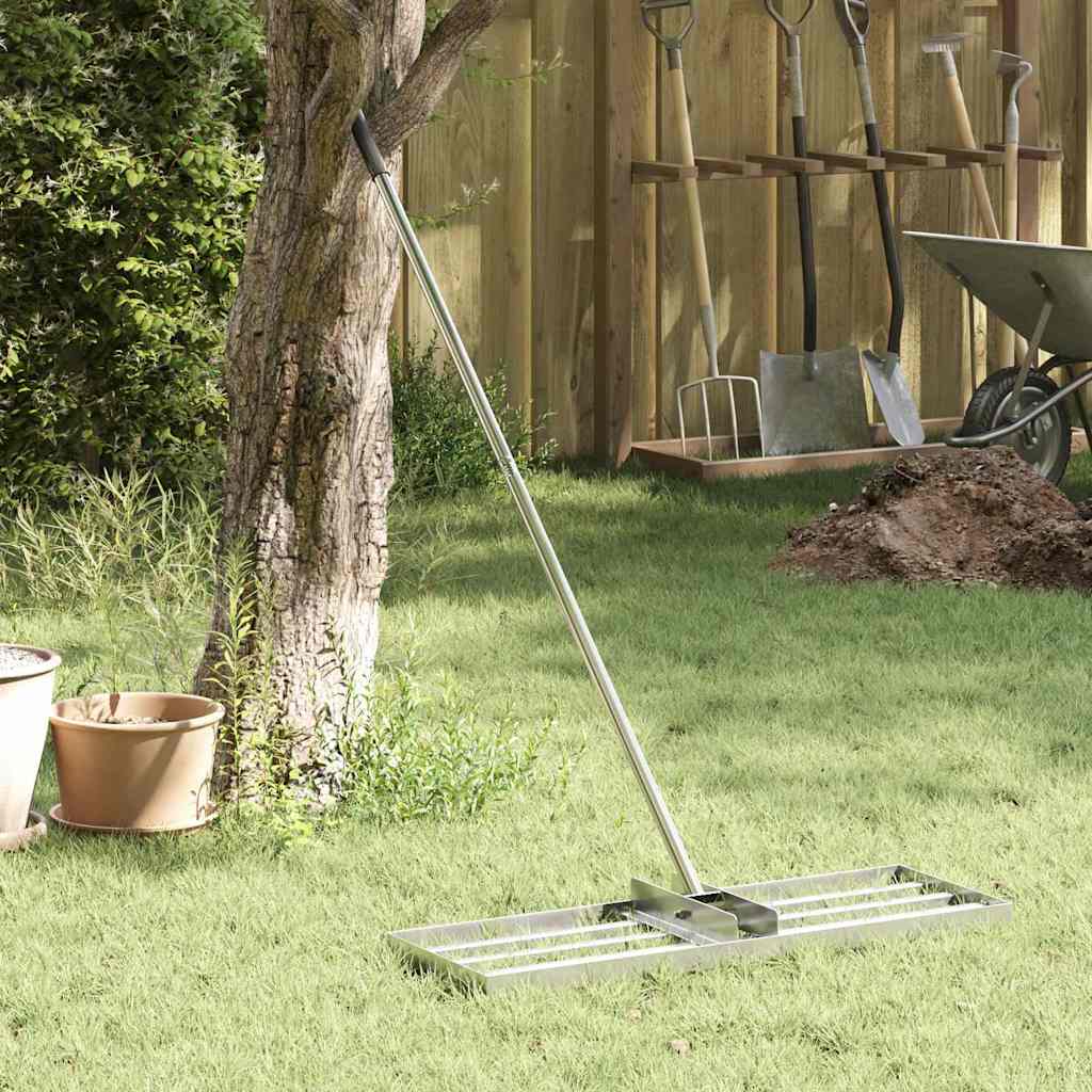 Garten Nivellierrechen Silber 75 x 25 x 200 cm Edelstahl