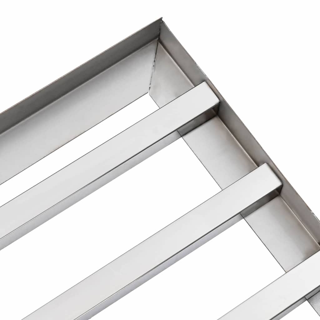 Garten Nivellierrechen Silber 75 x 25 x 6 cm Edelstahl