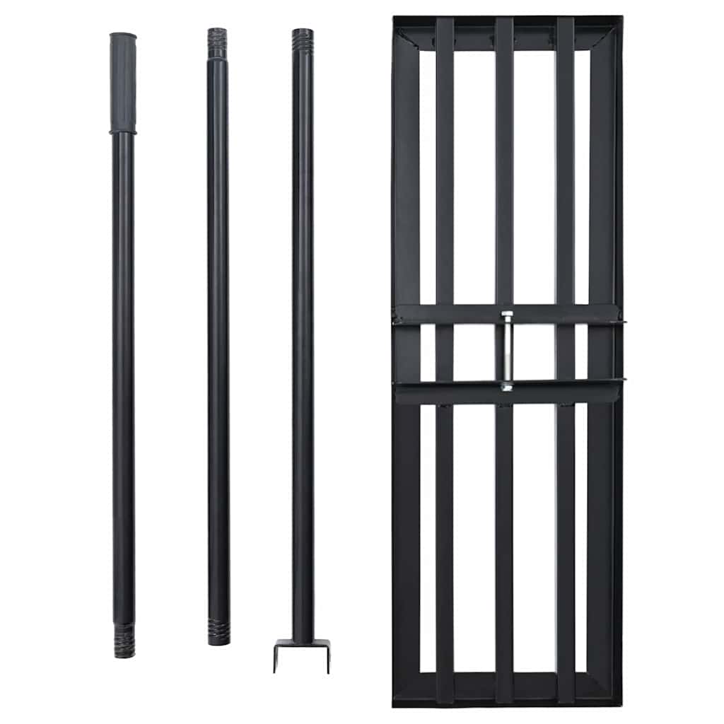Garten Nivellierrechen Schwarz Pulverbeschichteter Stahl