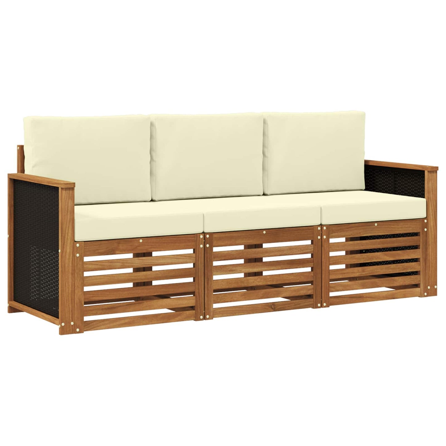 Sofagarnituren mit Kissen 3 pcs Massivholz Akazie