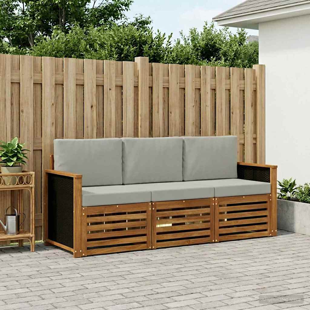 Sofagarnituren 3 stk. Massivholz Akazie