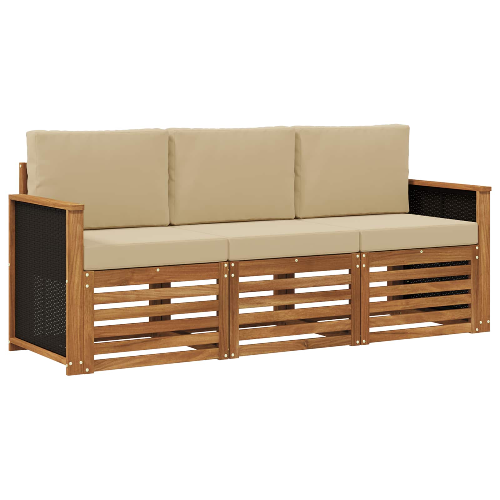 Sofagarnituren 3 stk. Massivholz Akazie