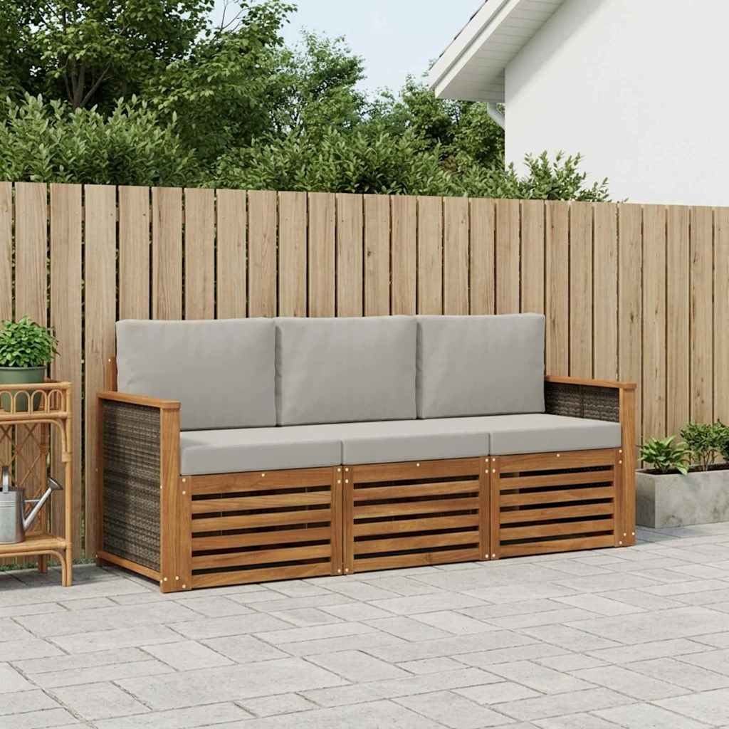 Sofagarnituren 3 stk. Massivholz Akazie