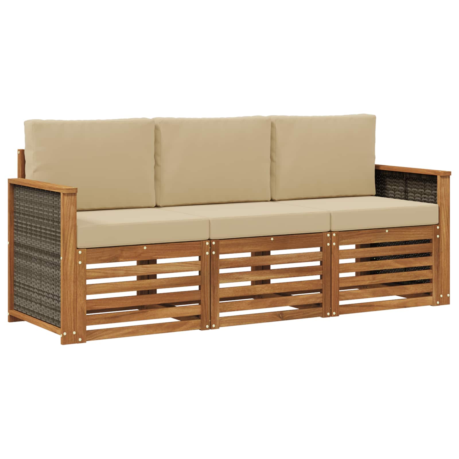 Sofagarnituren 3 stk. Massivholz Akazie