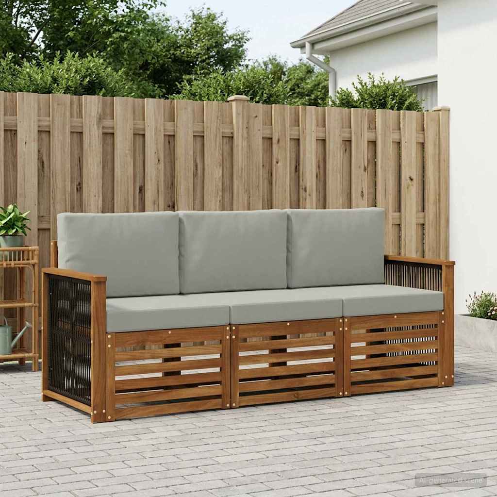 Sofagarnituren 3 stk. Massivholz Akazie