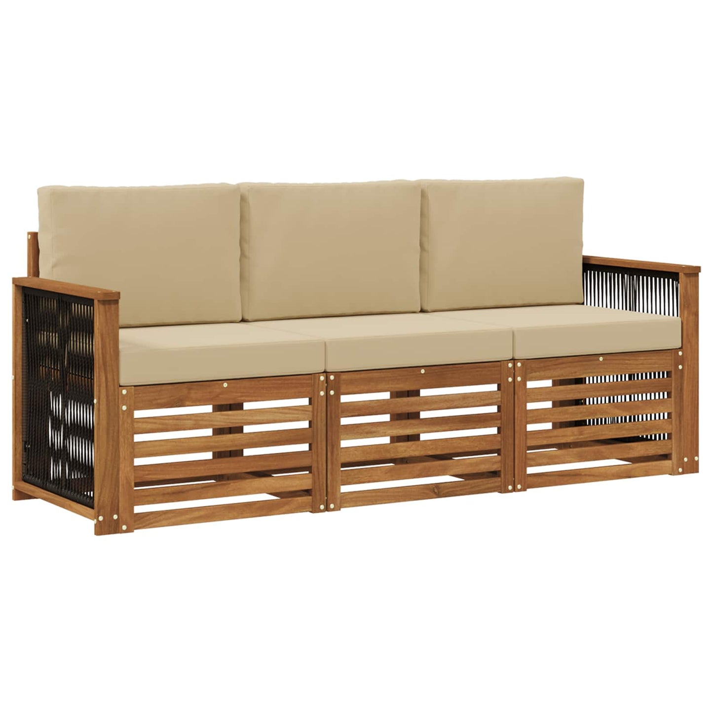 Sofagarnituren 3 stk. Massivholz Akazie