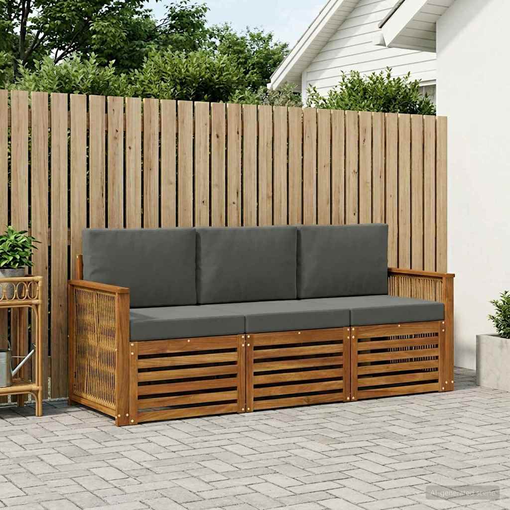 Sofagarnituren 3 stk. Massivholz Akazie
