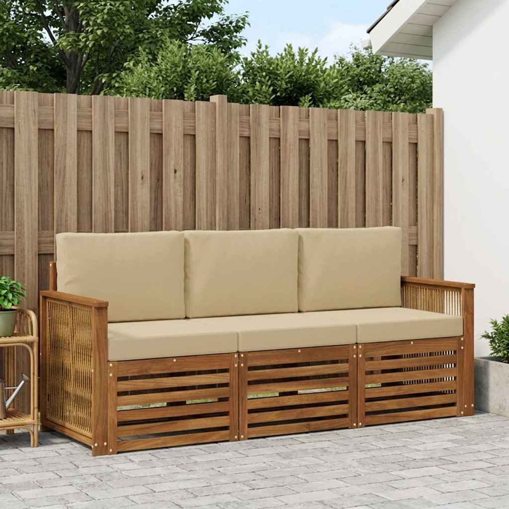 Sofagarnituren 3 stk. Massivholz Akazie