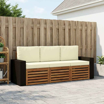 Sofagarnituren 3 stk. Massivholz Akazie