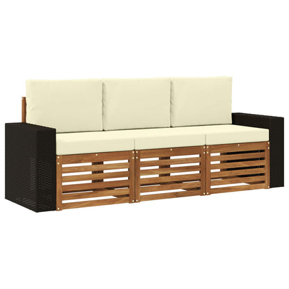 Sofagarnituren 3 stk. Massivholz Akazie