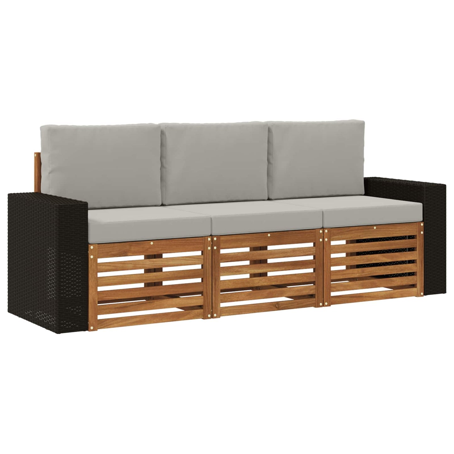 Sofagarnituren 3 stk. Massivholz Akazie