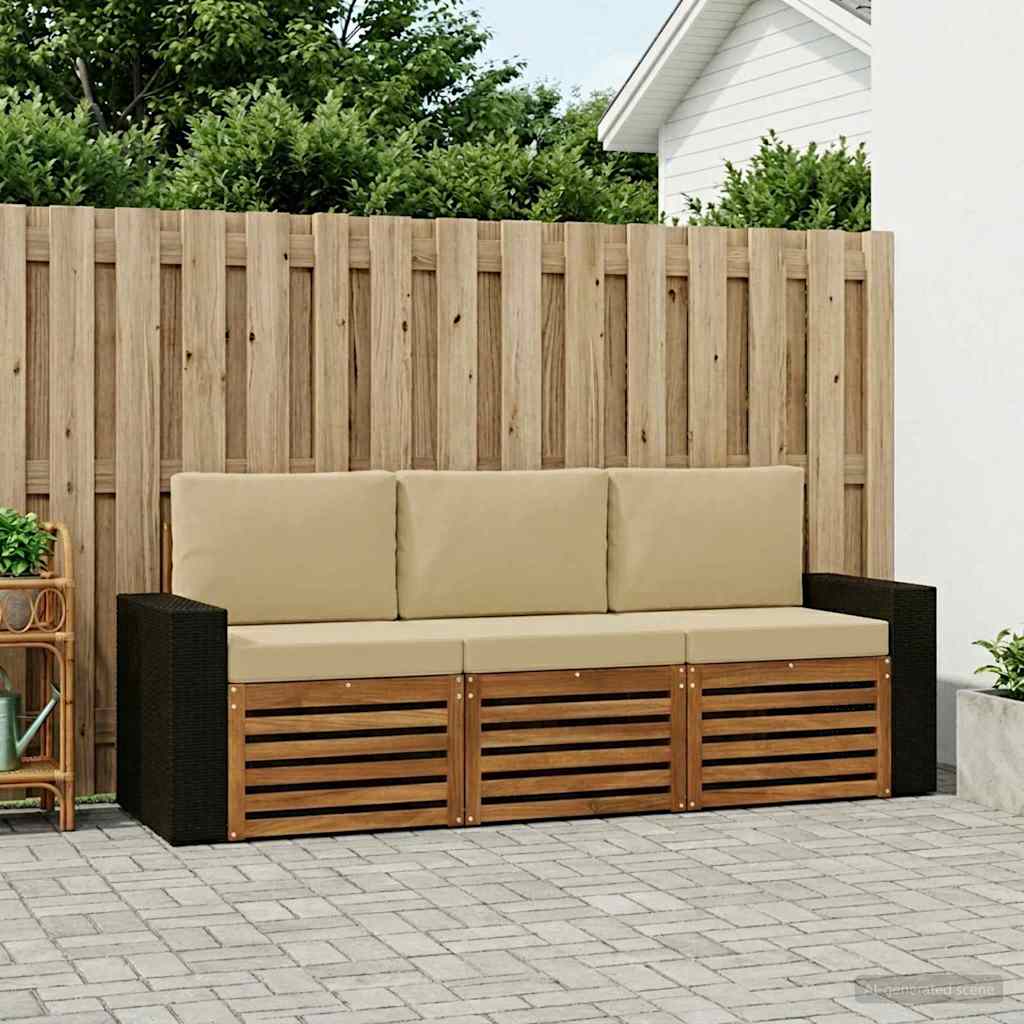 Sofagarnituren 3 stk. Massivholz Akazie