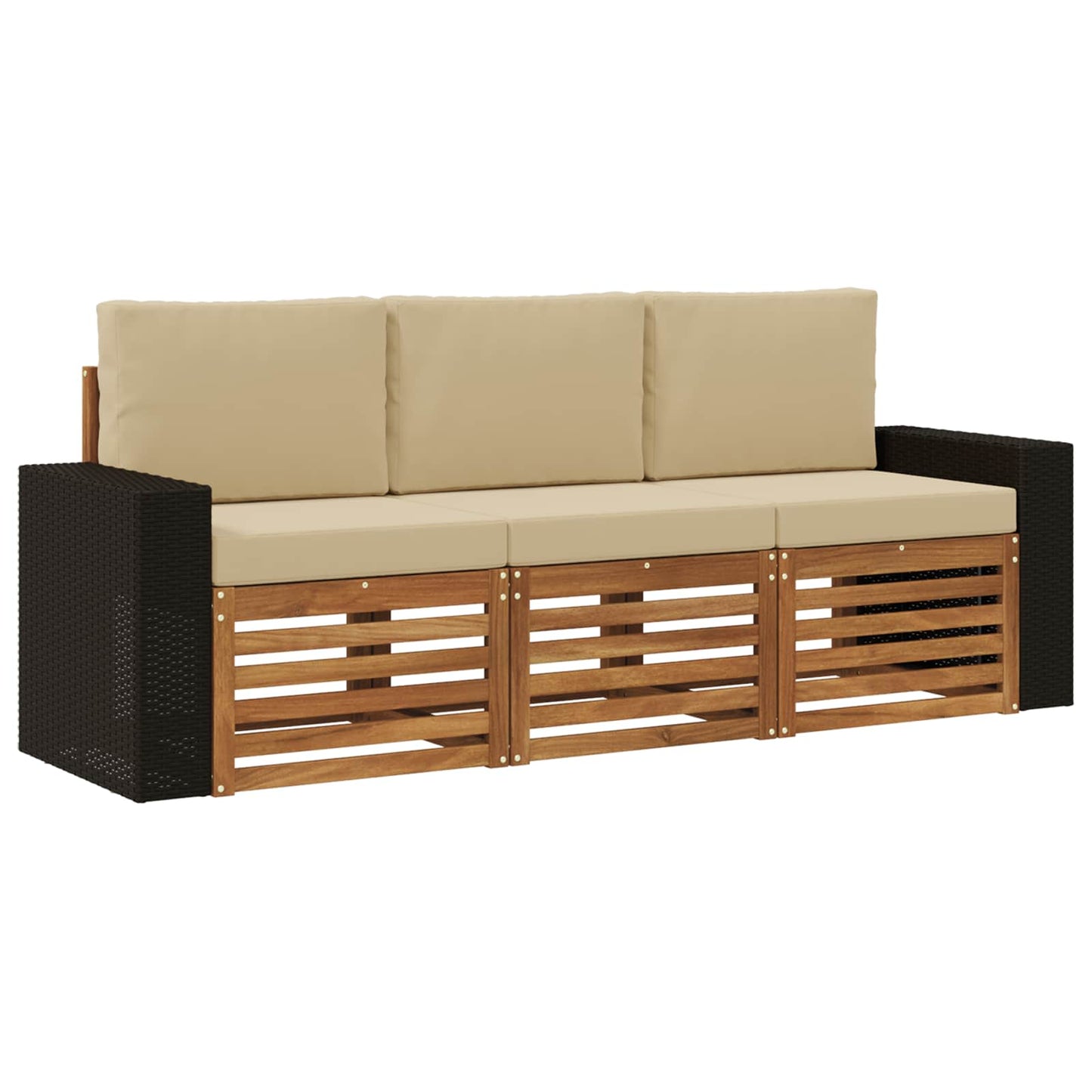 Sofagarnituren 3 stk. Massivholz Akazie