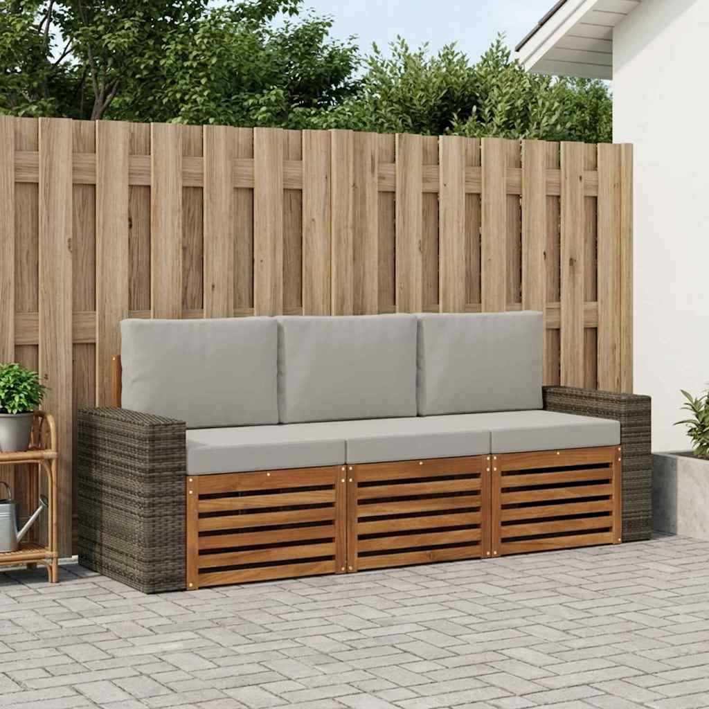Sofagarnituren 3 stk. Massivholz Akazie