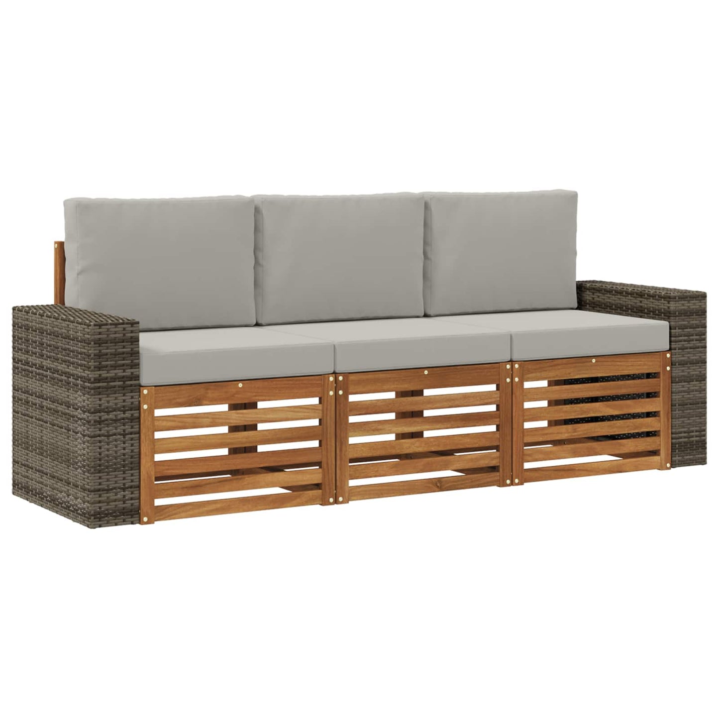 Sofagarnituren 3 stk. Massivholz Akazie