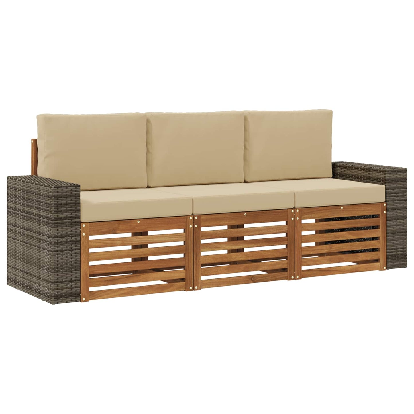 Sofagarnituren 3 stk. Massivholz Akazie