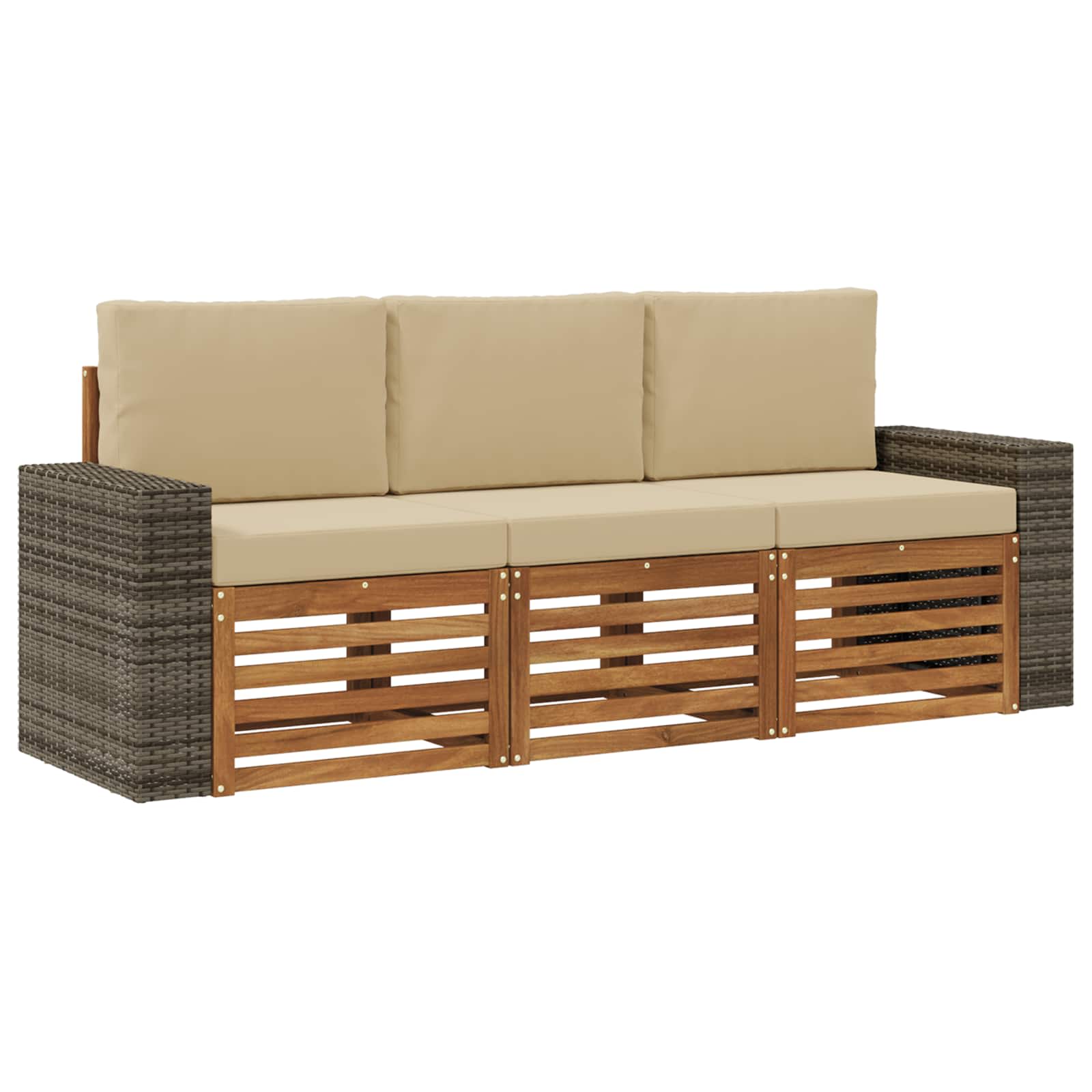 Sofagarnituren 3 stk. Massivholz Akazie
