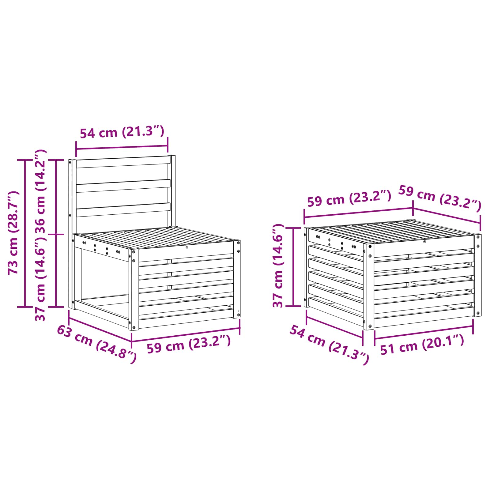 Outdoor-Sofagarnitur 5 stk. Natur Massivholz Akazie