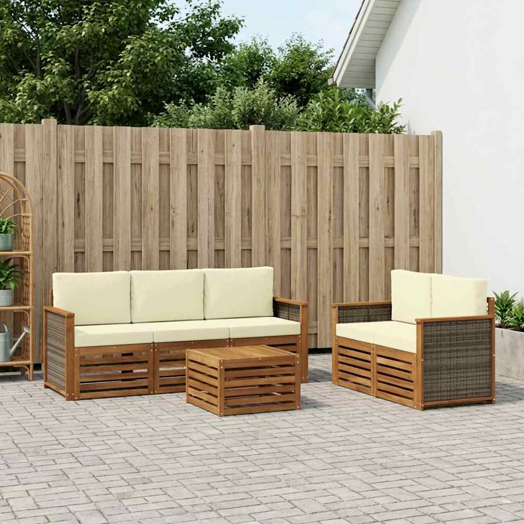 Sofagarnituren 6 pcs Massivholz Akazie