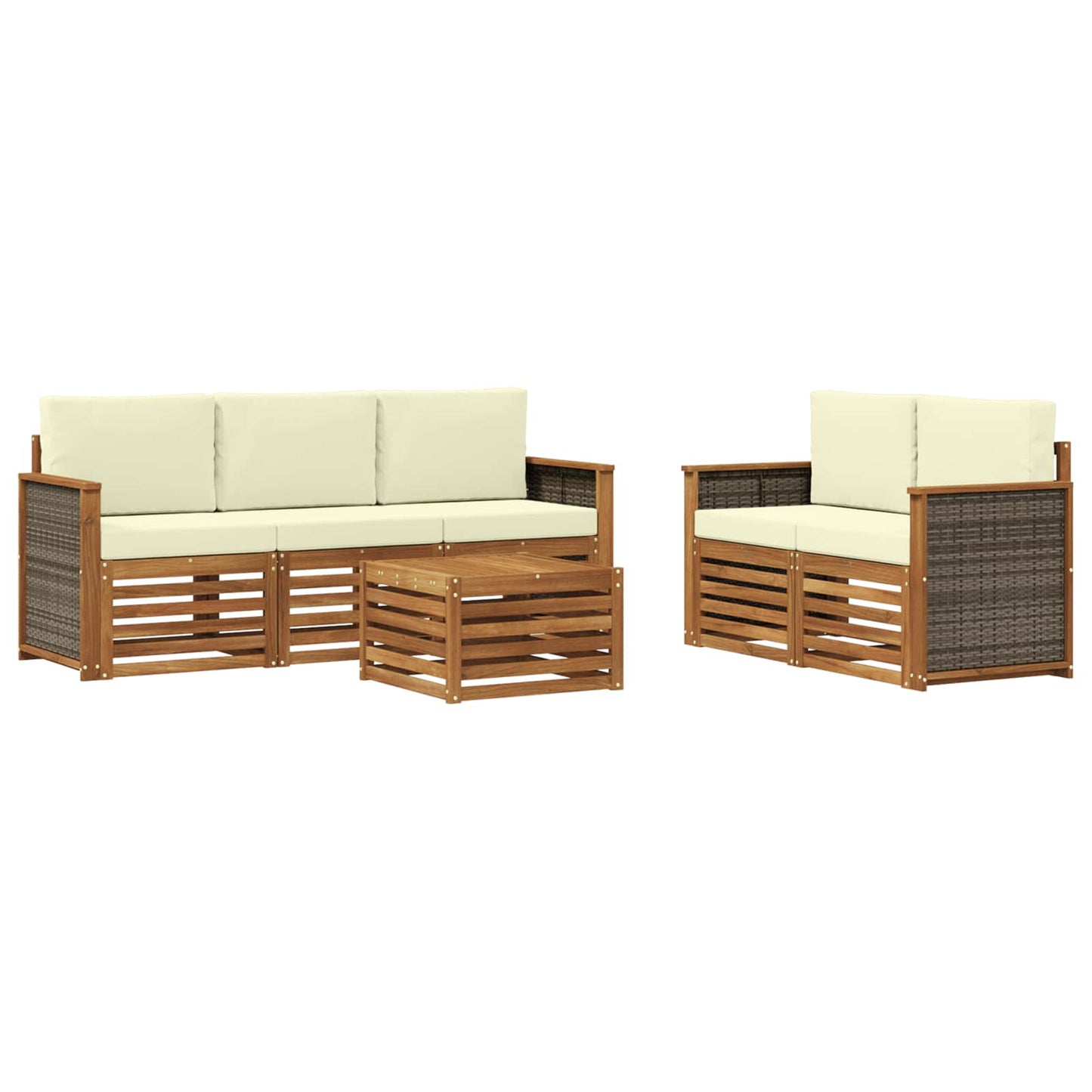 Sofagarnituren 6 pcs Massivholz Akazie