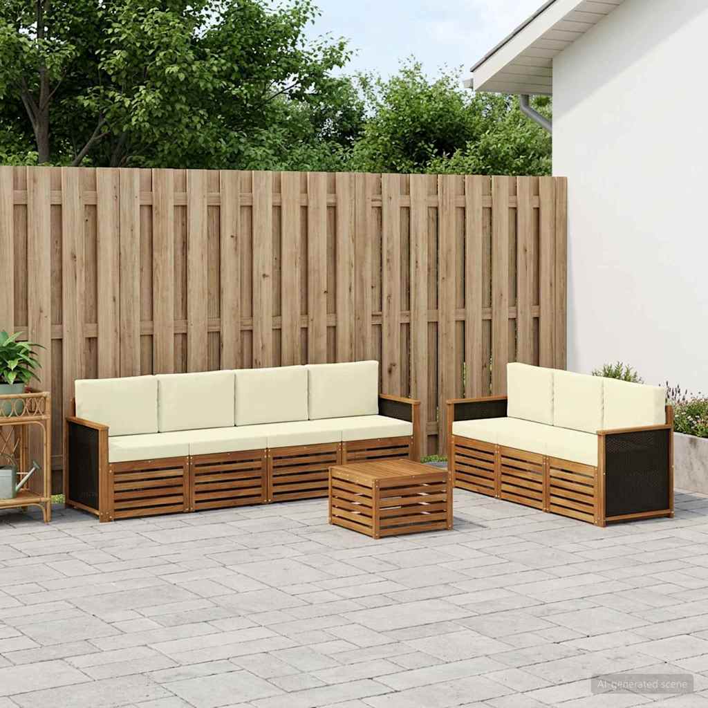 Sofagarnituren mit Kissen 8 pcs Massivholz Akazie