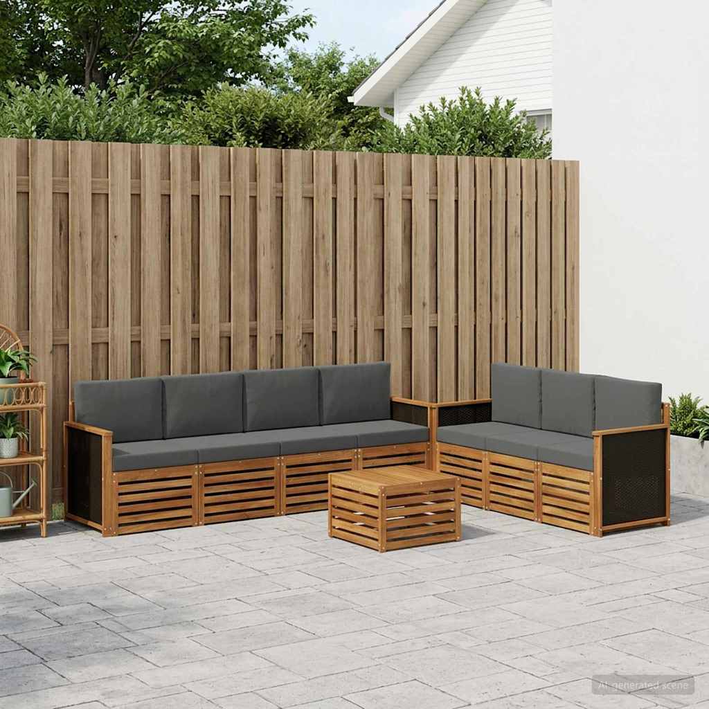 Sofagarnituren mit Kissen 8 pcs Massivholz Akazie
