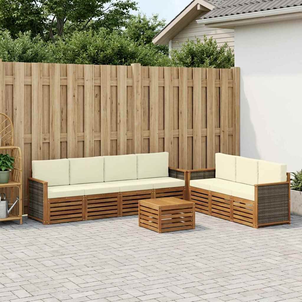 Sofagarnituren mit Kissen 8 pcs Massivholz Akazie