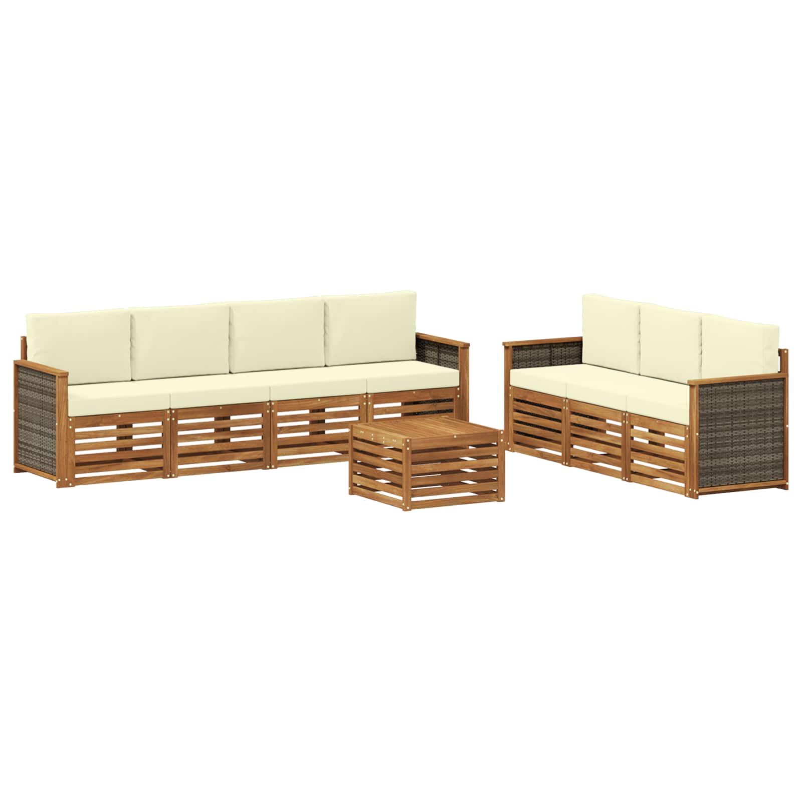 Sofagarnituren mit Kissen 8 pcs Massivholz Akazie