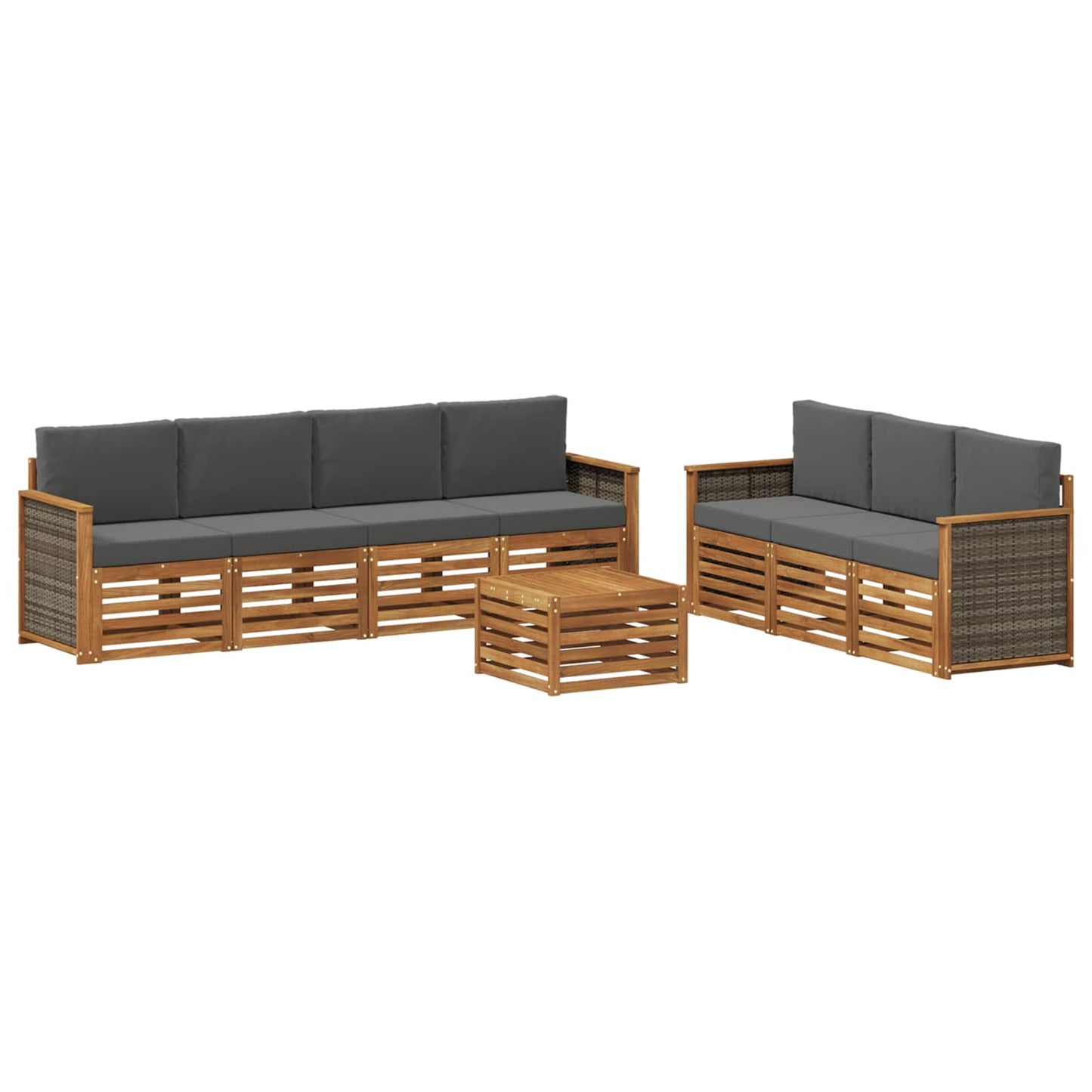 Sofagarnituren mit Kissen 8 pcs Massivholz Akazie