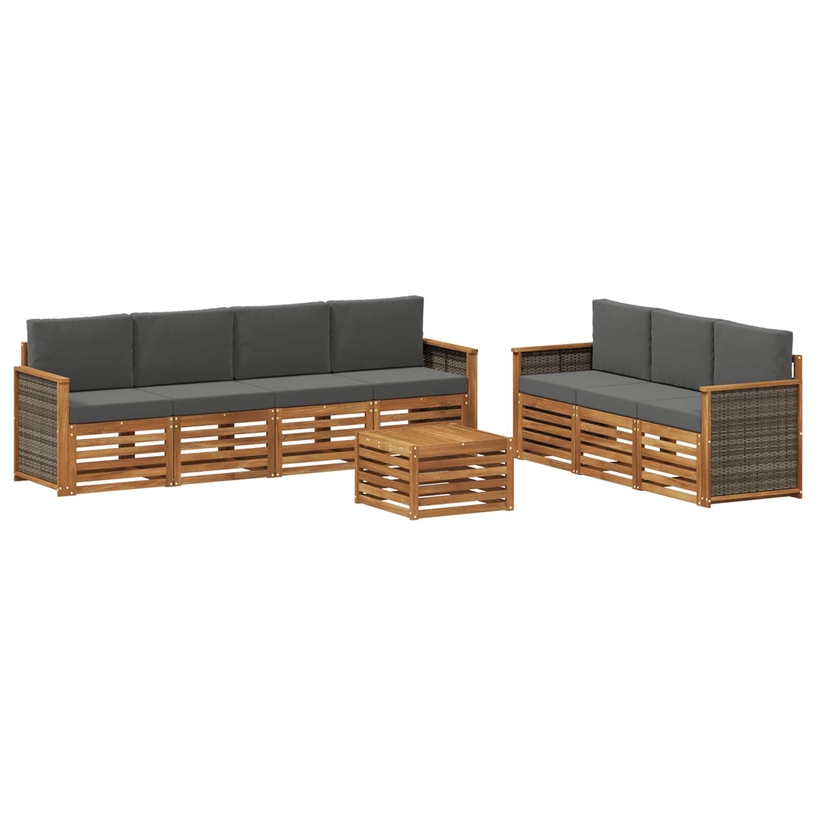Sofagarnituren mit Kissen 8 pcs Massivholz Akazie