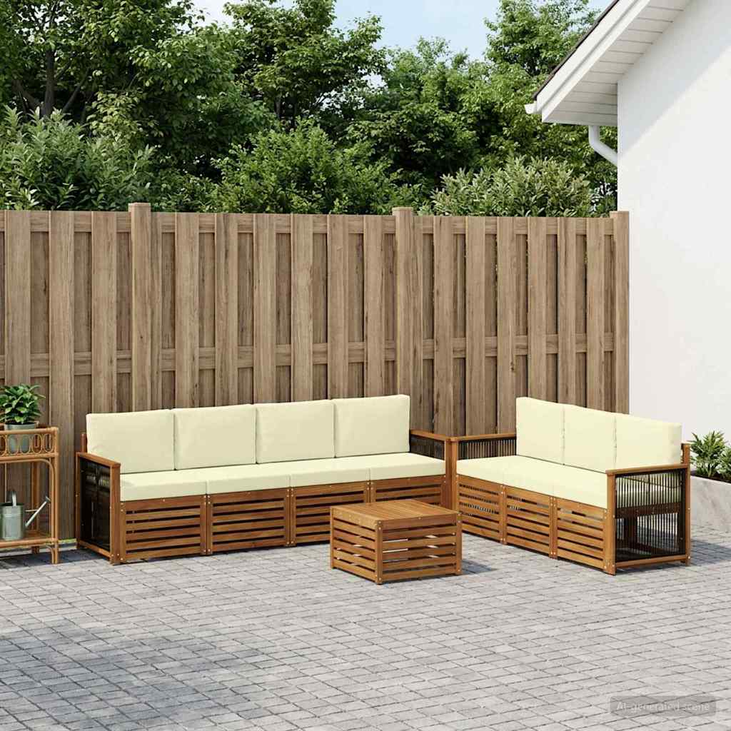 Sofagarnituren mit Kissen 8 pcs Massivholz Akazie
