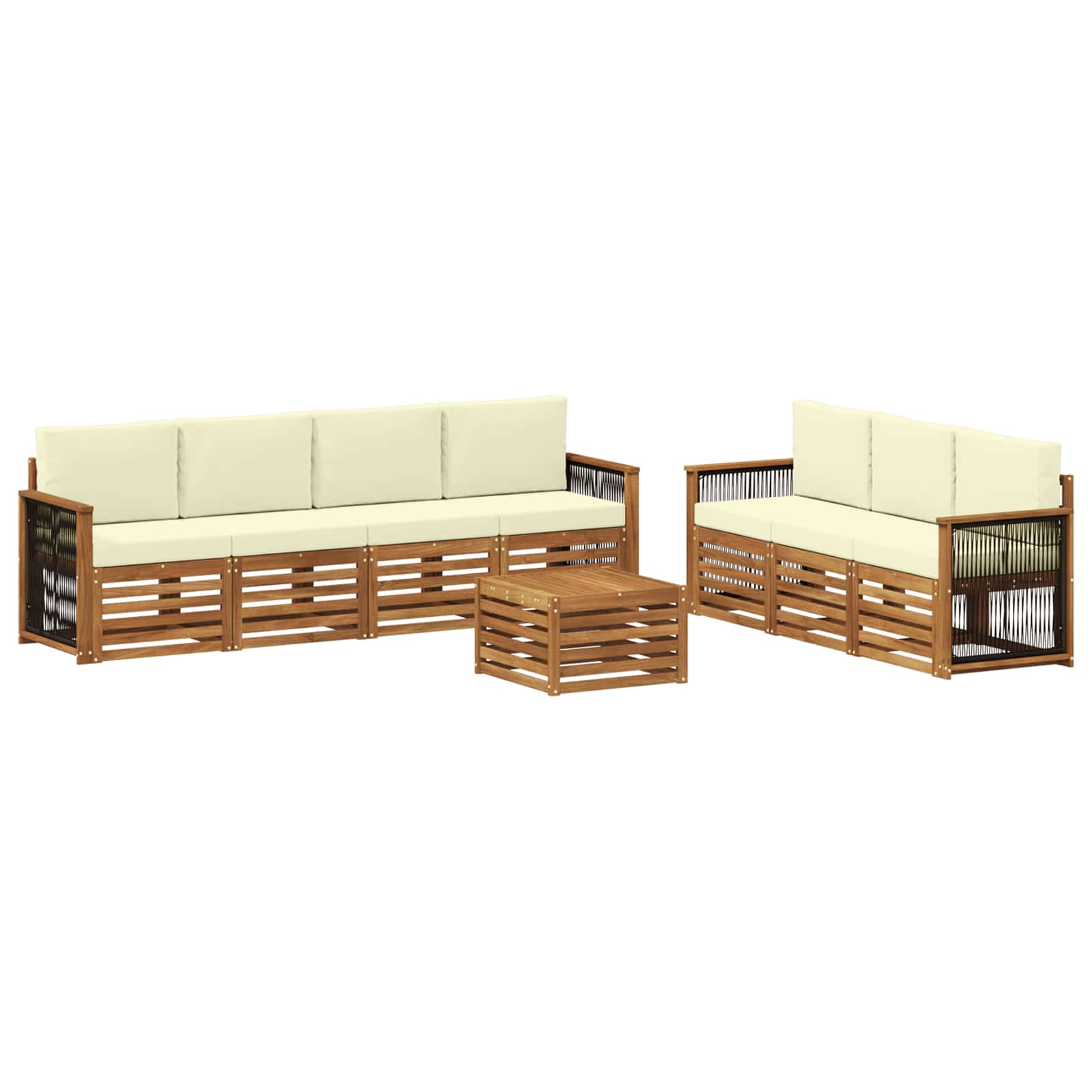 Sofagarnituren mit Kissen 8 pcs Massivholz Akazie