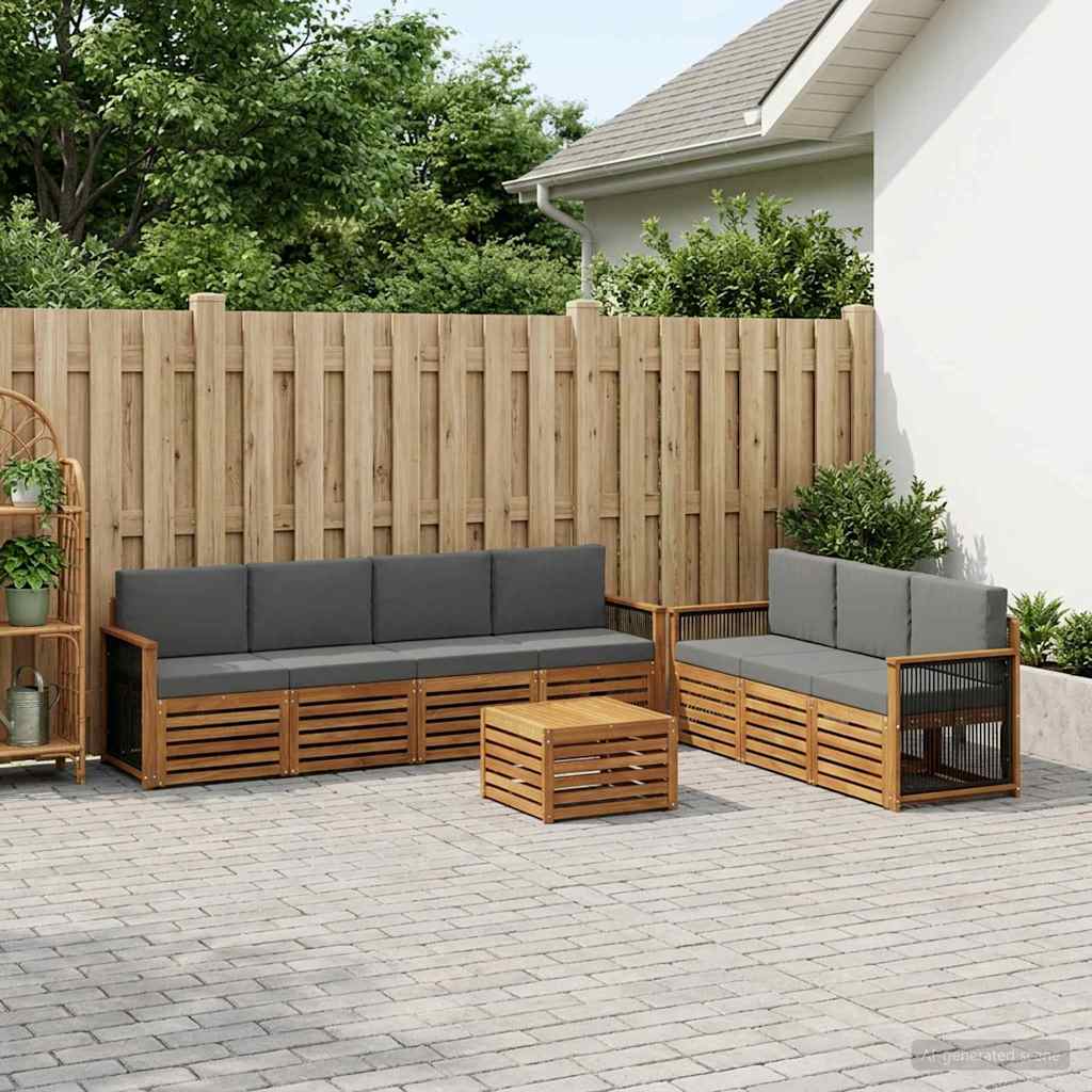 Sofagarnituren mit Kissen 8 pcs Massivholz Akazie